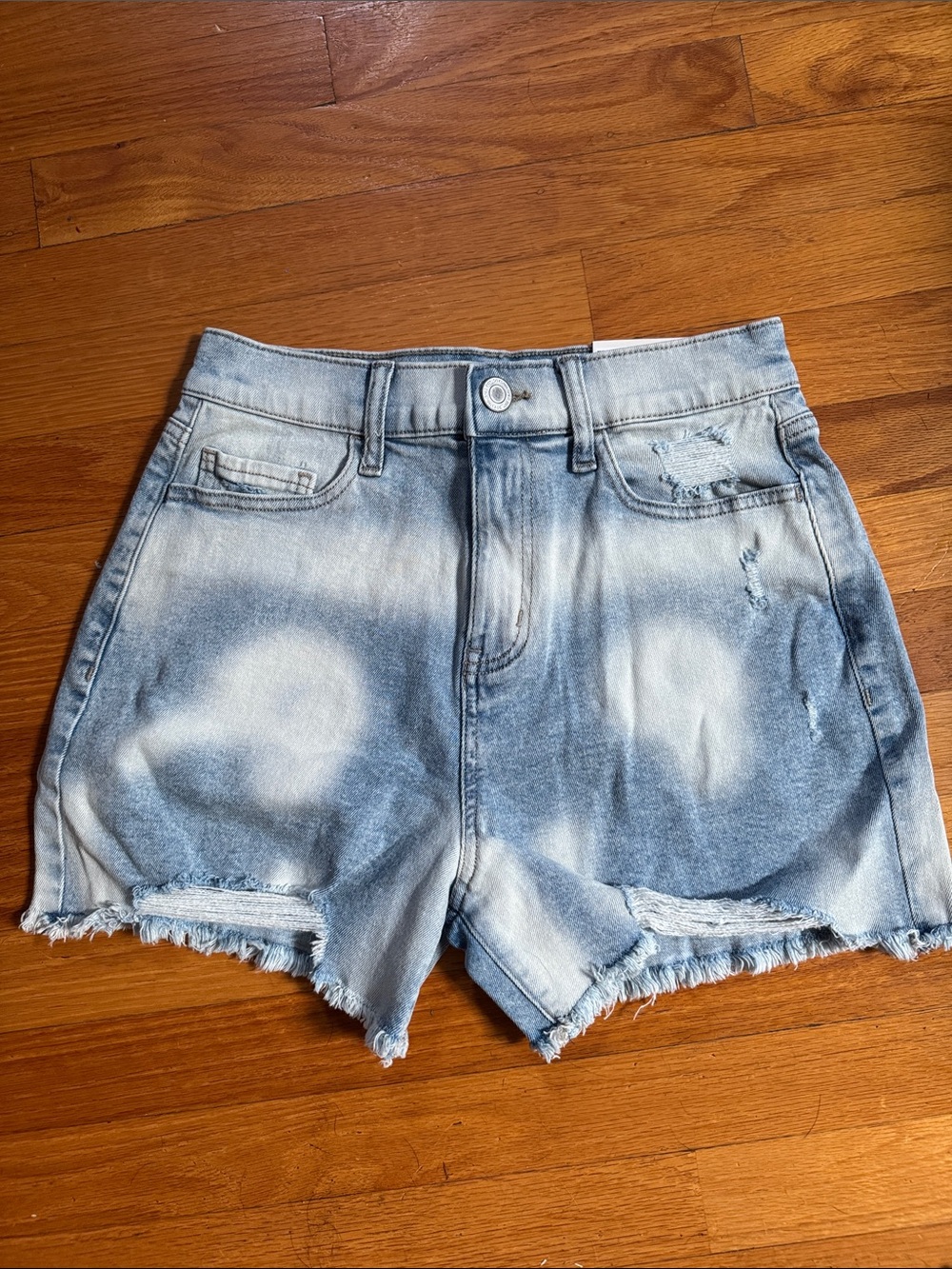 SO Light Blue Distressed Denim Jean Shorts